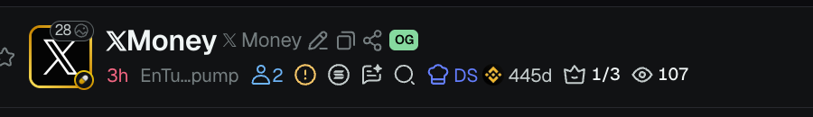 Bullieonchain's tweet photo. The OG with the correct ticker (with the 𝕏 symbol) and a proper CTO

$𝕏Money

EnTu4xYmd49b6drs6FwTodxcJW1sHFurbvueyk9Kpump https://t.co/vO7Mr0VvZF