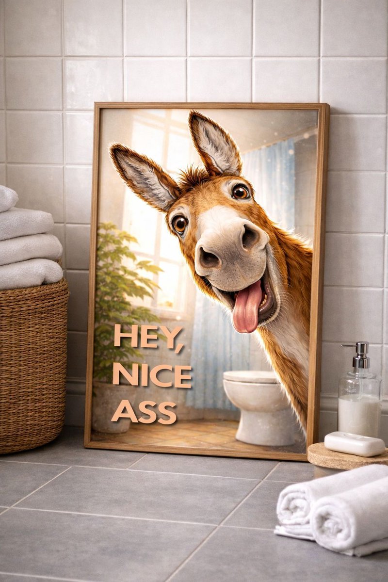 BJDesignsX's tweet image. Some bathroom art for that one friend who takes way too long in there 😂

etsy.com/uk/listing/446… 

#BathroomHumor #FunnyBathroomArt #DonkeyWallArt #EtsyFinds
#EtsyWallArt
#BathroomArt
#PrintableWallArt
#DigitalDownloadArt
#InstantDownloadPrint