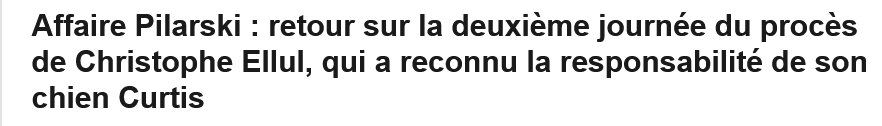même si la meute de chasse a vite et longtemps été la coupable toute désignée, cet aveu devrait amener certains à davantage de mesure (?) et de prudence (?) dans leurs jugements (préjugés)