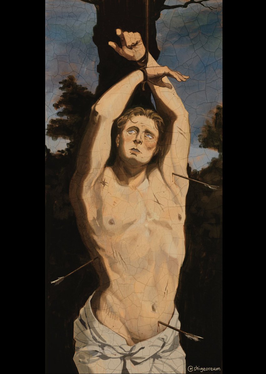 a very very silly study of guido reni’s saint sebastian but hans capon LOL
