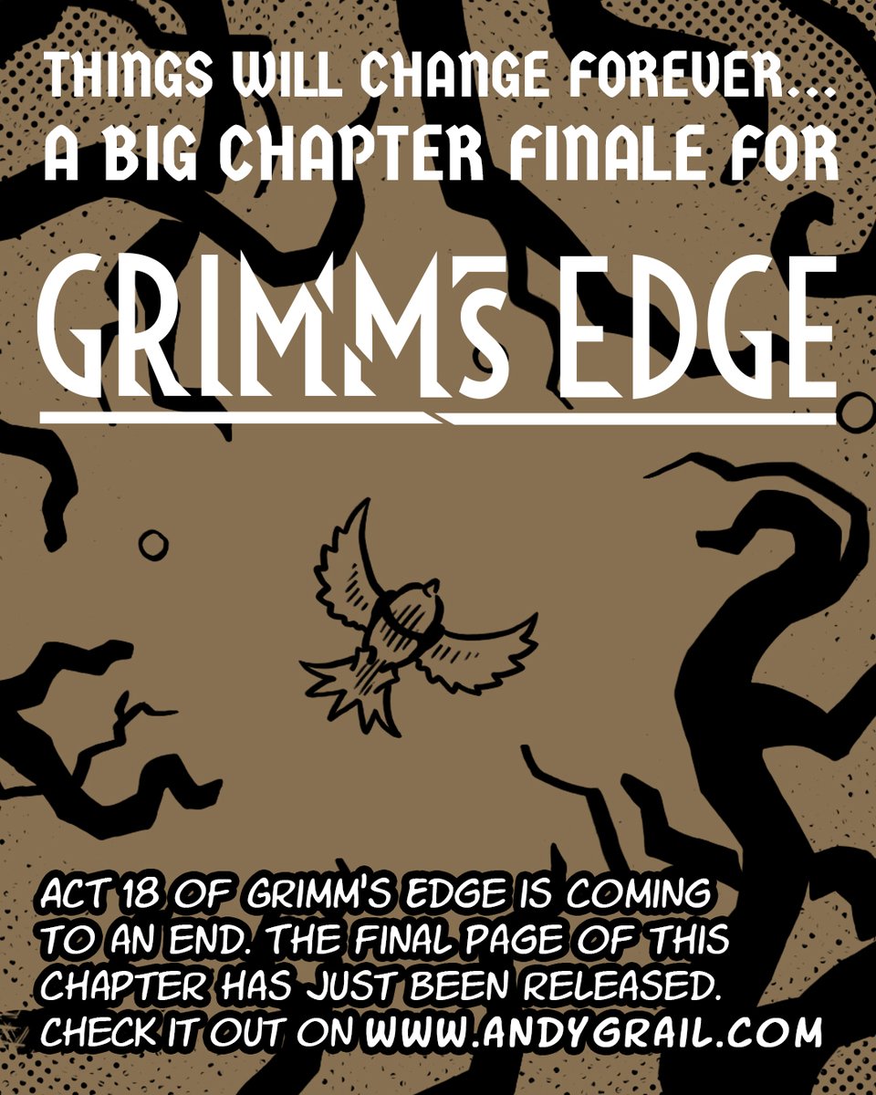 Grimm's Edge Act 18 is COMPLETE. The final page of the chapter has been released, and it is available on Tapas: 👉 tapas.io/episode/3749515 
I will now take a 3-week-break. The second story arc will start soon. Follow me on X, and you'll never miss an Update. #indiecomics #comic