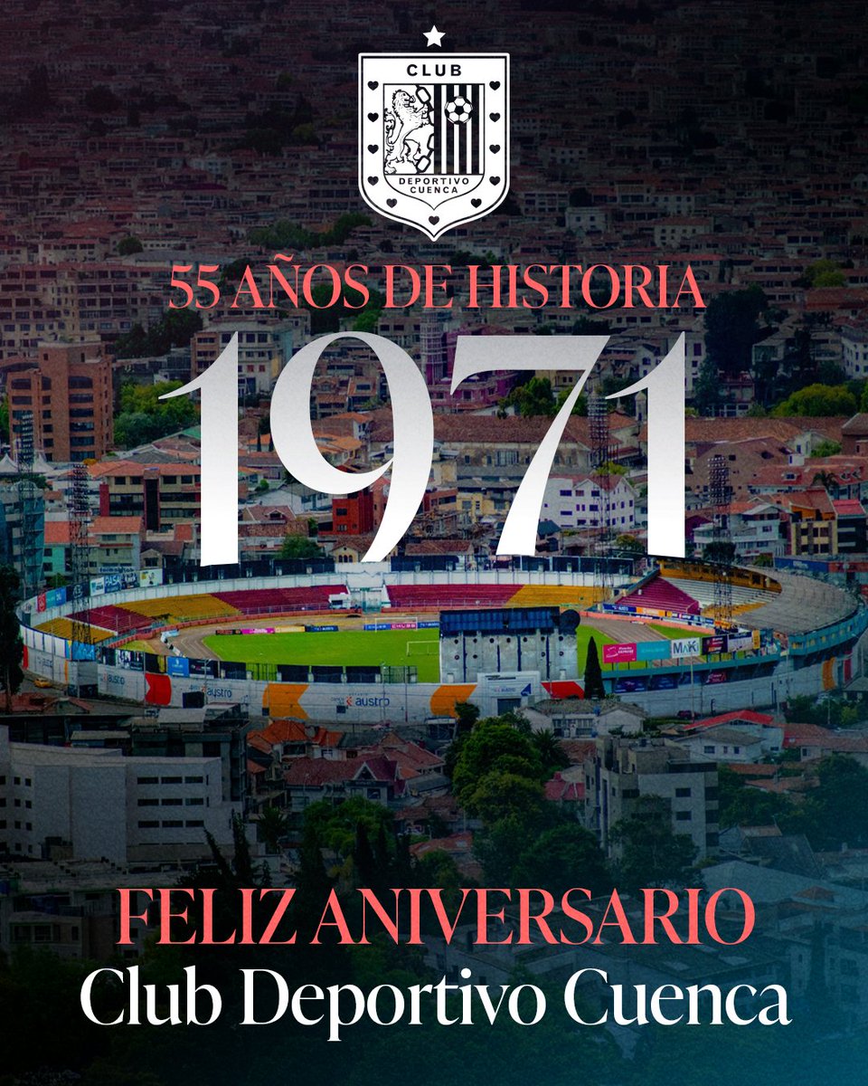 Feliz aniversario al campeón del Austro <a href="/DCuencaOficial/">Club Deportivo Cuenca</a> 🎂🙌

Nos vemos pronto en La <a href="/LigaEcuabetec/">Liga Ecuabet</a>