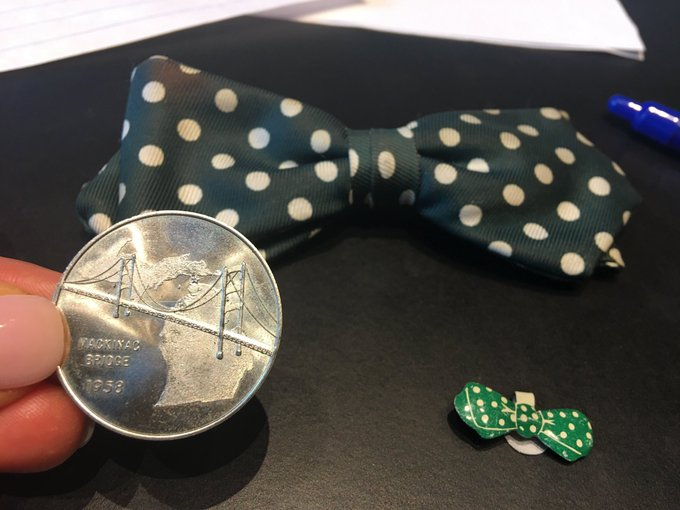 msarvello1's tweet photo. @JacobRubashkin Awesome. Reminds me of the great Soappy Williams - Michigan's Governor in the 50s - who gave out pins of his signature green bowite at events. https://t.co/HN7Vvf8eYF