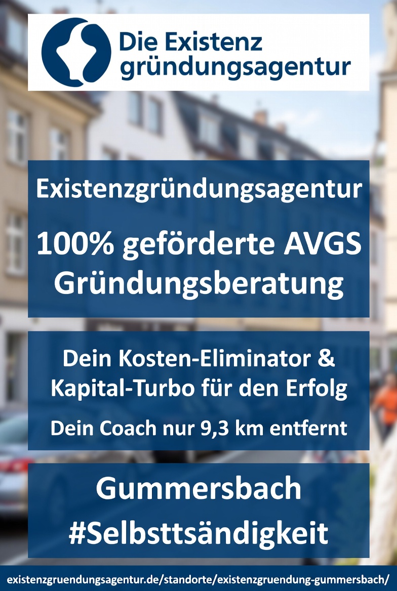 markustonn's tweet image. Die Existenzgründungsagentur bietet 100% geförderte AVGS Gründungsberatung in Gummersbach! Dein Kosten-Eliminator &amp;amp; Kapital-Turbo für den Erfolg. Coach nur 9,3 km entfernt. #Gummersbach #Selbstständigkeit #AVGS existenzgruendungsagentur.de/standorte/exis…