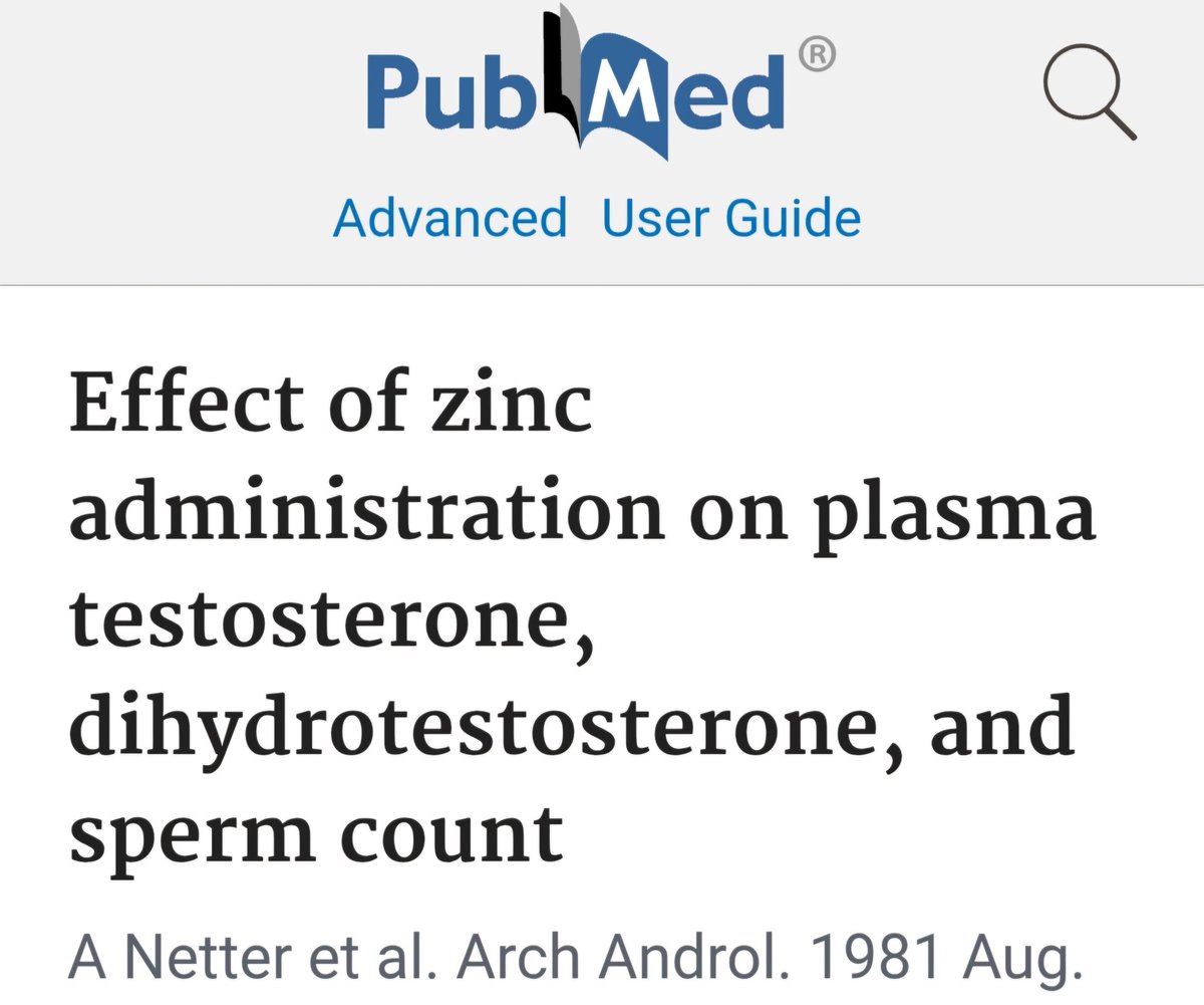 questmoosa's tweet photo. One study consisting of 37 infertile-subjects had the men take an undisclosed amount of zinc for 6-months and noted that the men who had testosterone levels on the lower end (less than 480 ng/dL) noticed significant improvements in testosterone and DHT levels, whereas the men on the higher levels of testosterone (more than 480 ng/dL) noted no increases in testosterone, but still significant increases in DHT levels. 

On an even more positive note, Nine of the subjects were able to conceive a child during the study period.