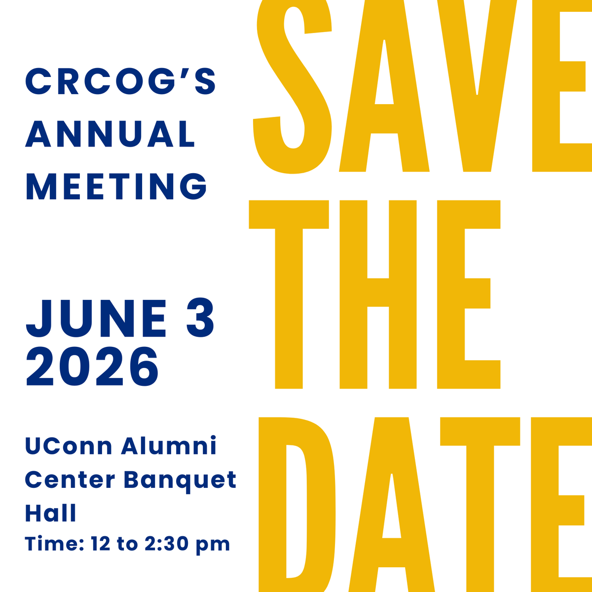 CRCOG1's tweet photo. It’s happening! CRCOG’s 52nd Annual Meeting now has an official date. Mark your calendars and get ready to join us for one of our biggest gatherings of the year.
We want YOU in the room. Stay tuned… registration opens soon!
#crcogwhy #crcogwhat https://t.co/A8DVDpRllA