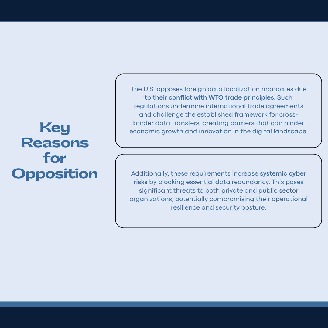 GavelCode's tweet photo. 🌍 The U.S. is pushing back on foreign data localization and “sovereign cloud” mandates in trade talks.

Cross-border AI data flows are now a strategic priority in global tech diplomacy.

#DataGovernance #DigitalTrade #AIStrategy #TechPolicy #CyberLaw #CodeGavel https://t.co/8AymmKh3pA