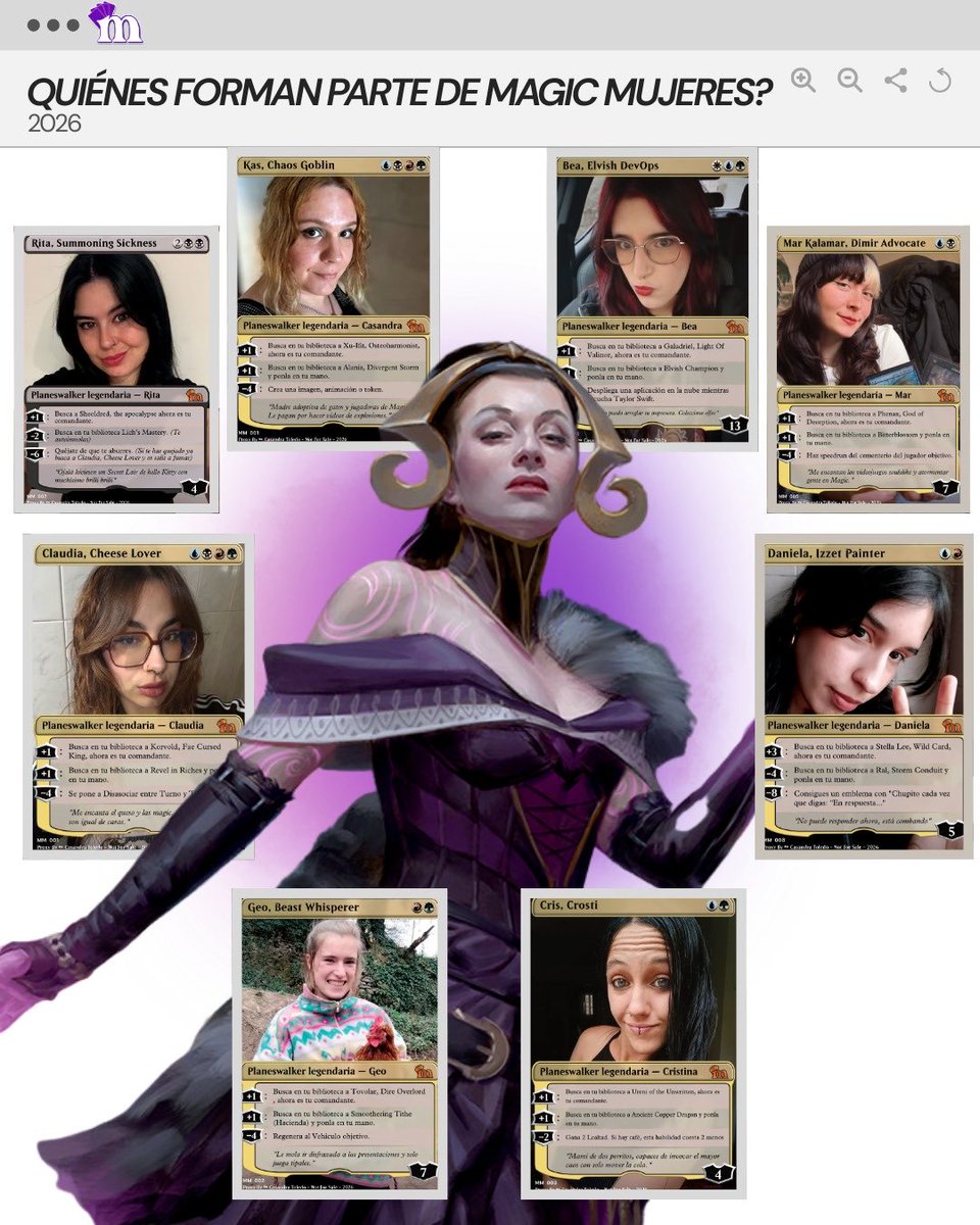 ¿Quiénes forman parte de Magic Mujeres? - versión Planeswalkers, por <a href="/LilianaWanabie/">Casandra Toledo</a> 

Dentro hilo 👇🏽