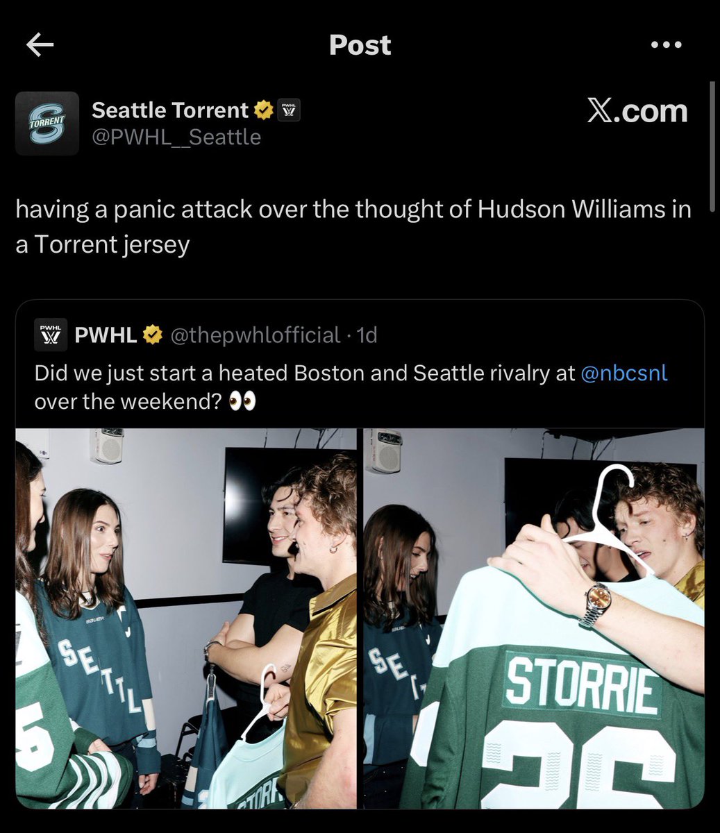 Hockey teams fighting over Hudson… Get in line atp?