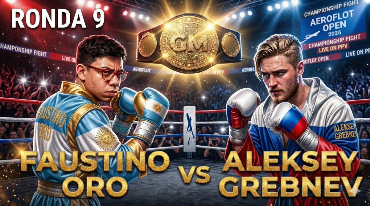 🚨FAUSTINO ORO 🇦🇷 vs EL RUSO GREBNEV 🇷🇺🚨

Mañana es la batalla final por el título de Gran Maestro. A todo o nada, Faustino debe ganar de negras contra el GM ruso Grebnev (2621).

🇦🇷 06:00 AM
🔴EN VIVO por Ajedrez de Primera

👇Retuiteá para que el mundo se entere👇