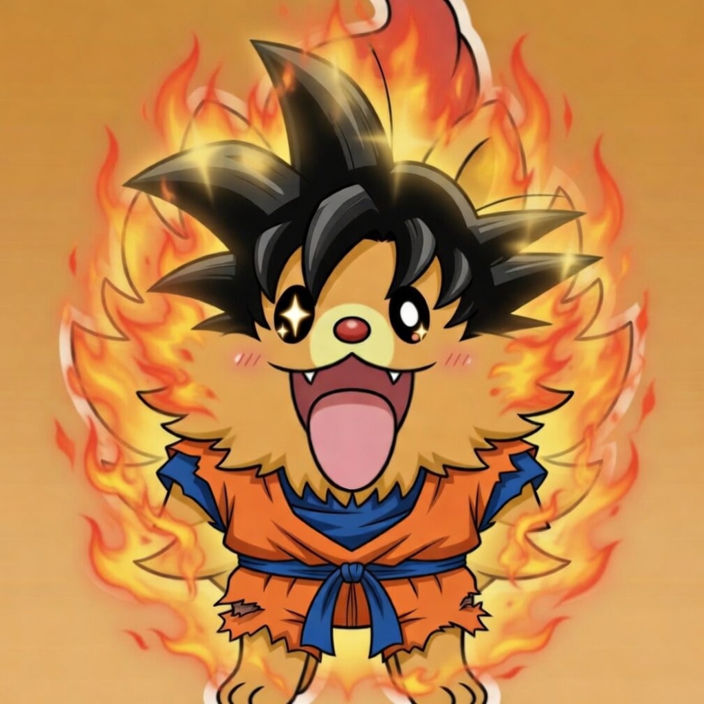 PokemonRet534's tweet photo. Pombon = Goku!

#Pokemon #DragonBall #Pombon https://t.co/Wc64ksqOpR