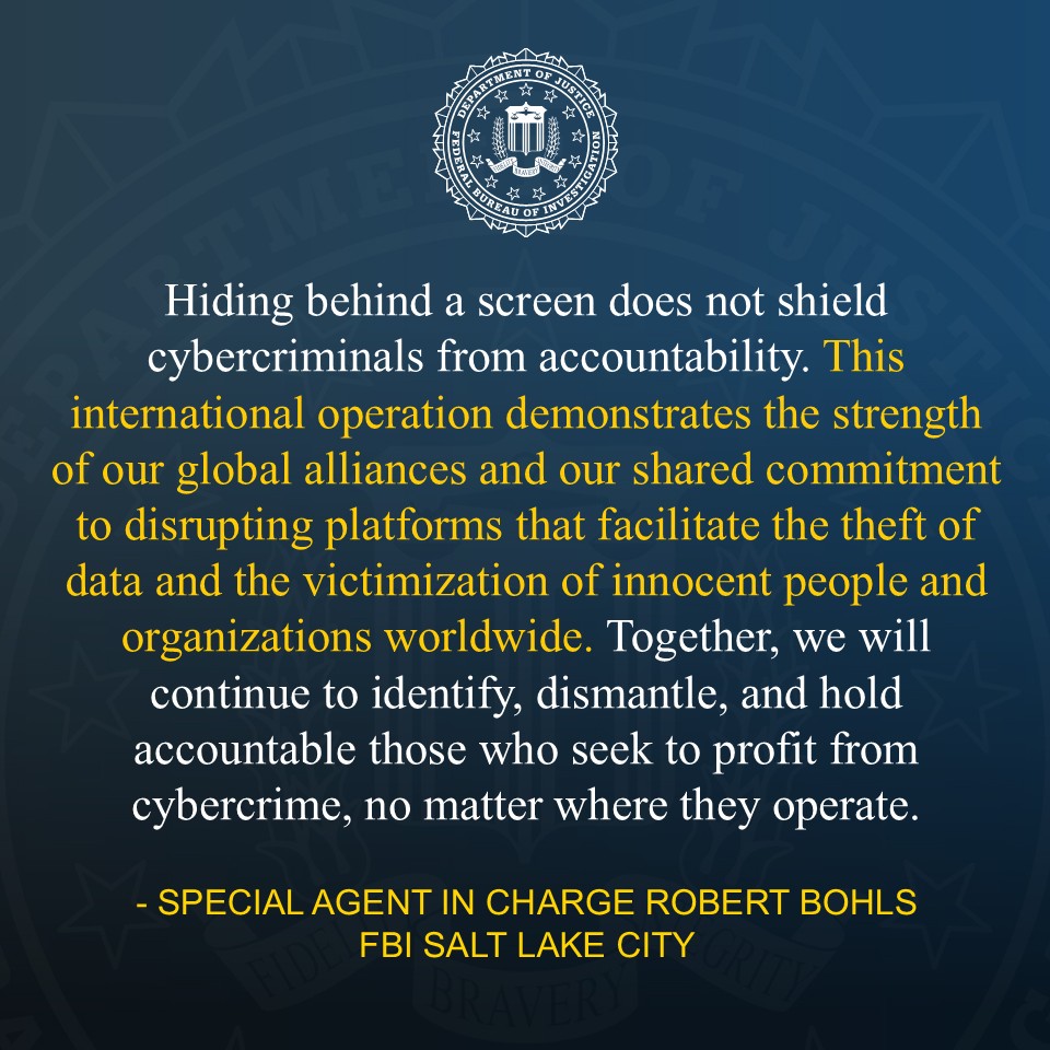 🚨The FBI and our partners across the globe have seized the LeakBase database, one of the world’s largest underground forums for stolen data. justice.gov/opa/pr/united-…
