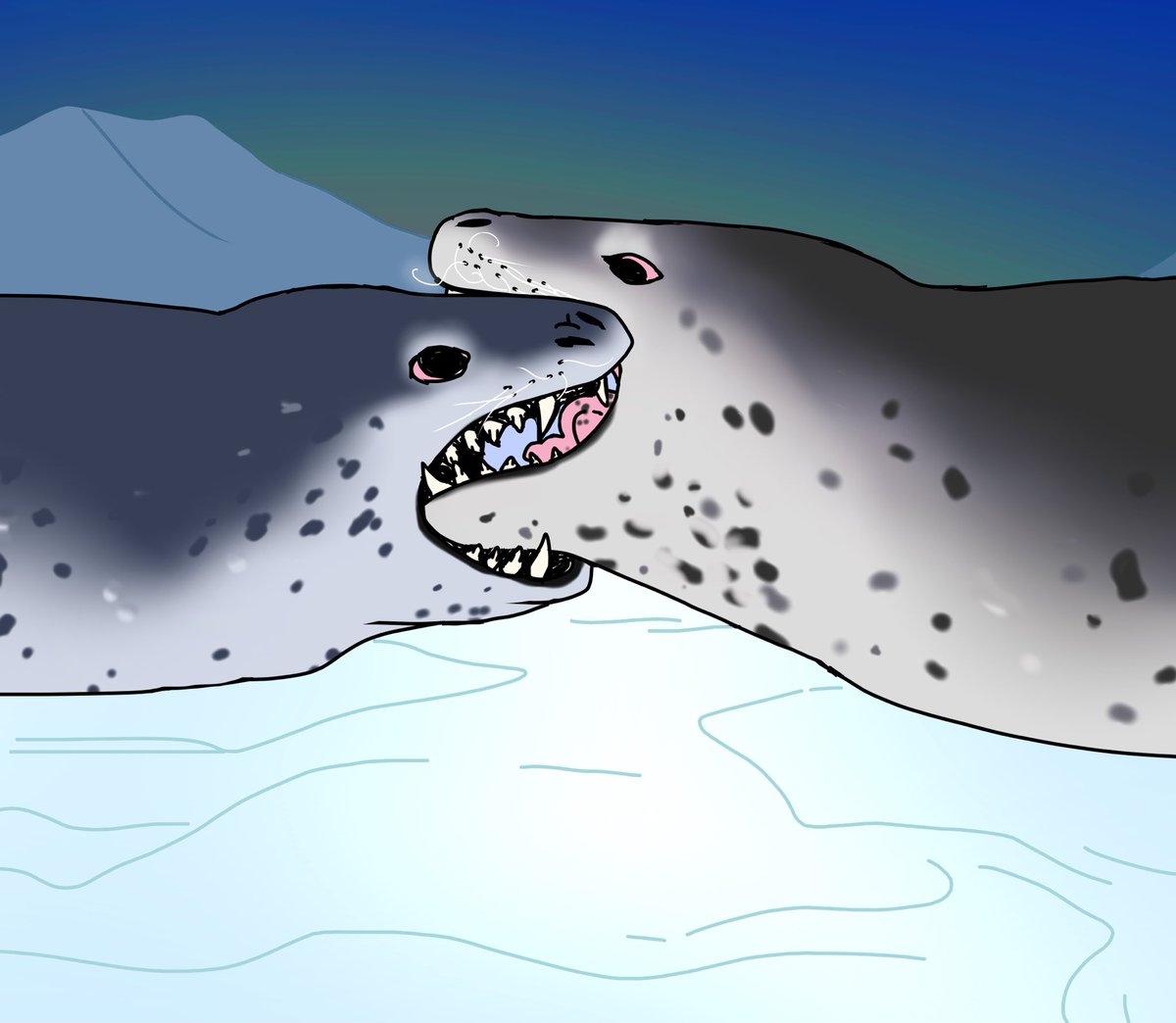 hiii_herbwert's tweet photo. Leopard seals
#leopardseal #leopardsealart #ArtistOnTwitter https://t.co/8WEZe8PKAK