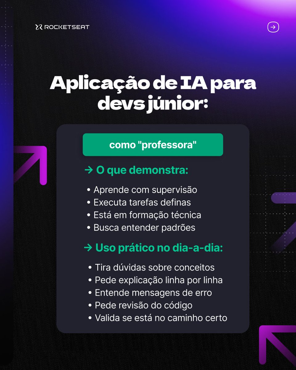 rocketseat's tweet photo. Pensando na evolução contínua de todos devs, preparamos um guia completo e gratuito sobre IA para Devs!

👉 Acesse o link para receber o material completo: https://t.co/WWCXjhZ45V https://t.co/b0keYrPpva
