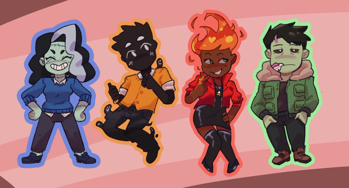 made sticker designs for these goobers 
#monsterprom