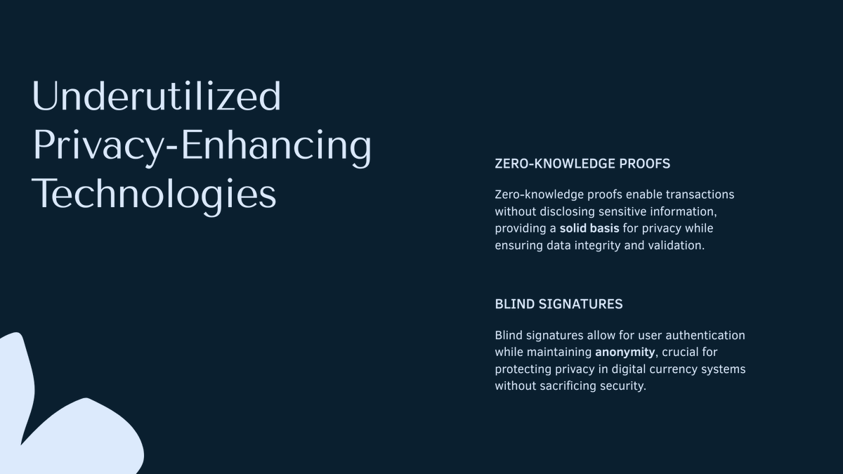 GavelCode's tweet image. 💳 CBDC pilots may be underusing privacy-enhancing tech like zero-knowledge proofs.

Traceability vs. anonymity is becoming a core design debate.

#CBDC #PrivacyByDesign #DigitalCurrency #FinTechPolicy #CryptoLaw #CodeGavel