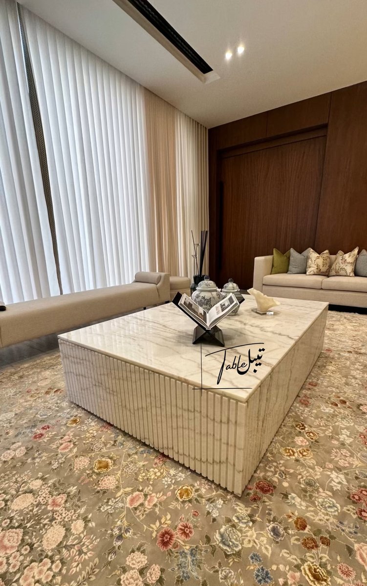 table_ksa's tweet photo. تنفيذنا ل كافي تيبل من الرخام الطبيعي .. https://t.co/PryjzkjLFe