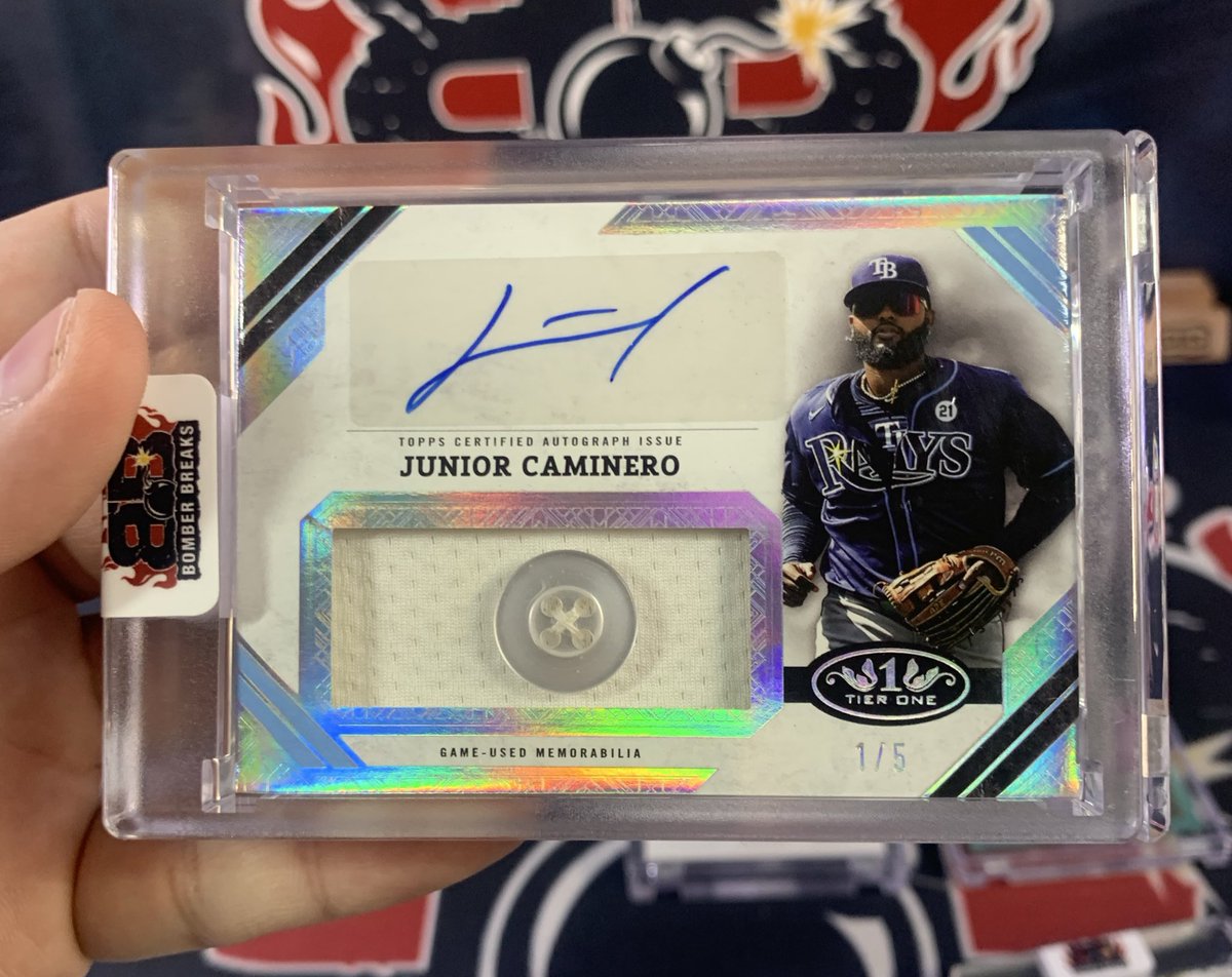 BomberBreaks's tweet image. Tier One Button Patch Auto /5 of Junior Caminero pulled from our @bomberbreaks Ignition Baseball breaks!
💥💥 @topps @fanatics #baseballcards #tampabayrays #rays #sportscards #tradingcards