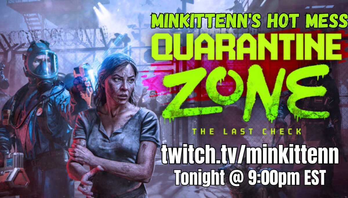 💜✨️ Tonight ✨️💜

We're back to identifying future zombies in Minkittenn's Hot Mess Quarantine Zone!!

🐱 twitch.tv/minkittenn

#QuarantineZone #Zombies #twitch #streamer #gamergirl #smallstreamer #twitchstreamer