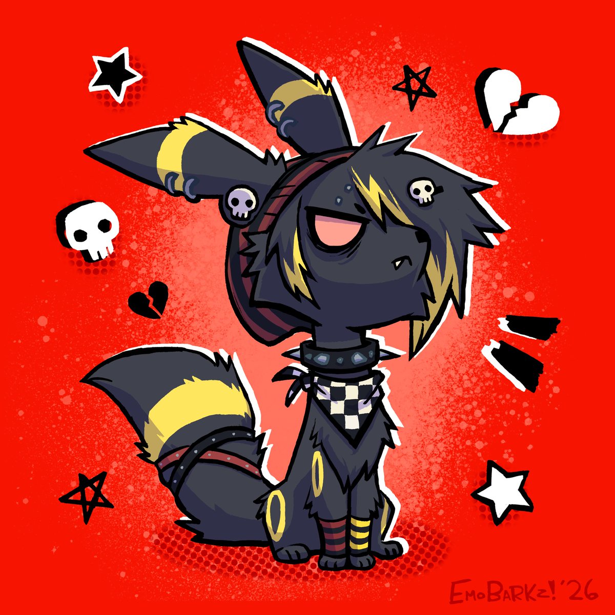 He just needs a hug </3 🔪🩸🦴💀 #umbreon #emo