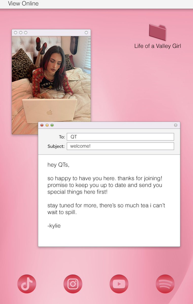 El mail de mi amiga personal kylie