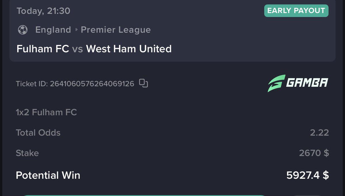 $50 giveaway if Fulham win! 
Comment your <a href="/gamba/">GAMBA</a> usernames to enter -> use code MOGU