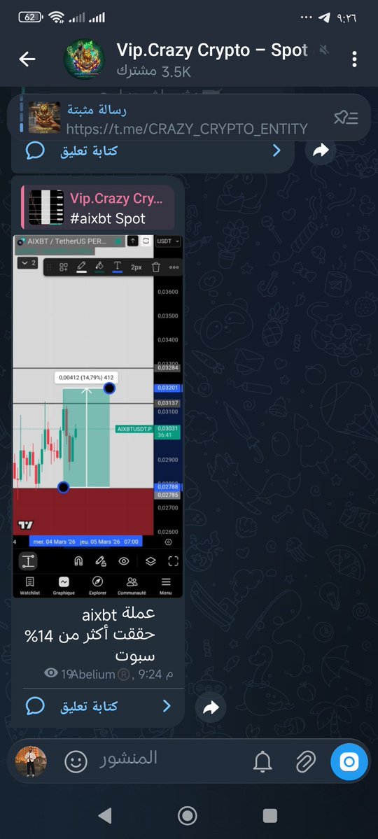 عملة AIXBT 🔥
حققت أكثر من 14% ربح على السبوت ✅📈
تحرك قوي وإشارة ممتازة للمتابعين 💪
تابعوا الفرص القادمة… السوق مليان فرص لمن يراقب جيدًا 👀🚀
#AIXBT #CryptoProfit #Trading #سبوت #كريبتو #تحليل #USDT