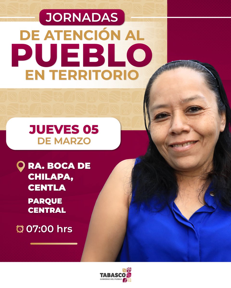 TabascoJavier's tweet photo. Mañana el Gobierno del Pueblo visita la r/a Boca de Chilapa, #Centla. Nos vemos allí, para dar atención directa, servicios integrales y trámites gubernamentales. https://t.co/l3hkbDudjM