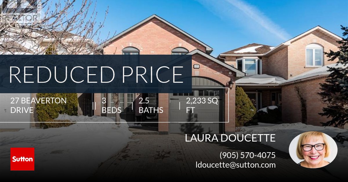 📍 Reduced Price 📍 This recently reduced home at 27 Beaverton Drive in Hamilton won't last long, so, don't wait to set up a showing! Reach out here or at (905) 570-4075 for more infor... lauradoucette.sutton.com/showcase/27-be…