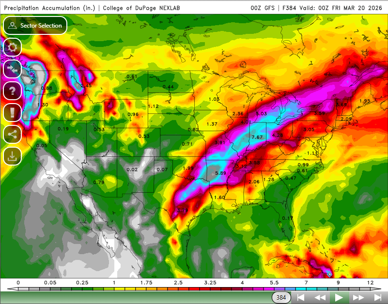 The Euro and GFS weather models continue to forecast heavy rain totals ...