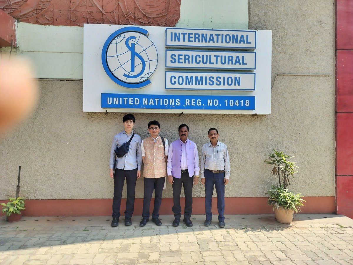 ISCBangalore's tweet photo. Dr. Shuichiro Tomita and Dr. Ryusei Waizumi, researchers from NARO, Japan visited the ISC office today on 4th March 2026  during their visit to CSB as part of the collaborative research project. Shri P. Sivakumar, SG, ISC welcomed and discussed on  ISC activities. https://t.co/YIKwBidCGJ