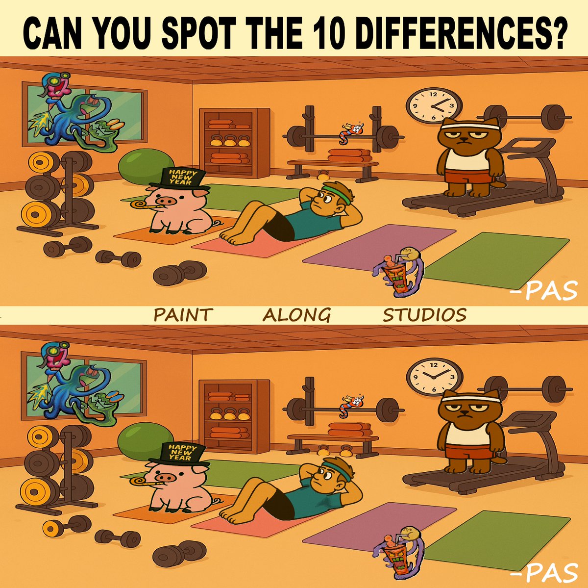 PaintAlongStds's tweet photo. Can you Spot the 10 differences as everyone gears up for March Madness...keep that mind and eyes sharp to keep your Elite Scrolling Skillz Sharp.  Happy Painting! 🎨🖌️ https://t.co/3HSRLIh9k9