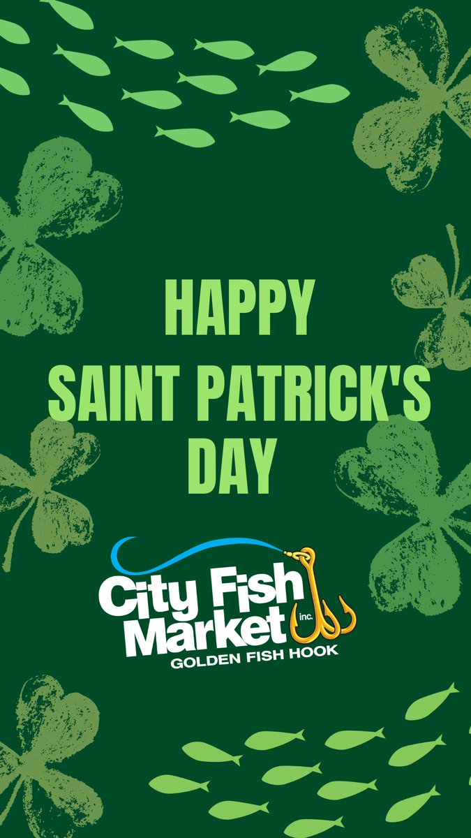 CityFishMrkt's tweet photo. There’s plenty of fish in the sea, but none as lucky as the ones in our kitchen! 🌊 Wishing everyone a very Happy St. Patrick’s Day. ☘️🌈🎩 https://t.co/AnUEdxgKMP