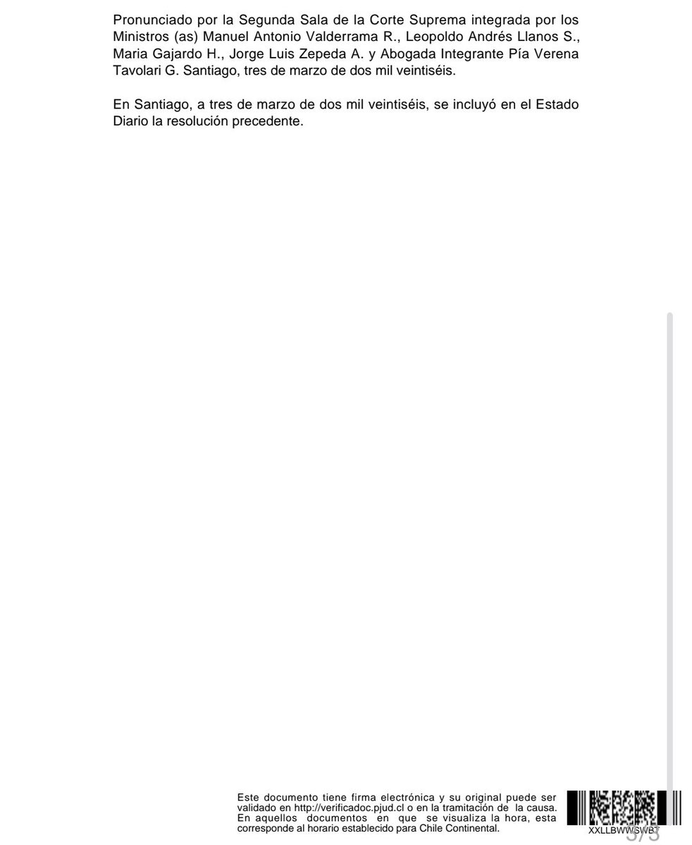 PPHOY INFORMA 📌

" CORTE SUPREMA ORDENA TRAMITAR AMPARO EN FAVOR DE INTERNO DE 95 AÑOS CON GRAVE DETERIORO COGNITIVO "

La Corte Suprema (3 de marzo de 2026) revocó la decisión de la Corte de Apelaciones de San Miguel, que el 16 de febrero había declarado inadmisible el recurso