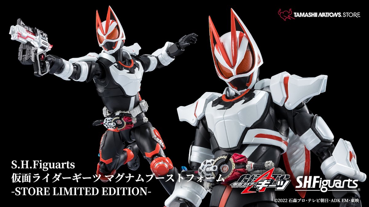 『#仮面ライダーギーツ』より
#魂ストア 限定アイテムとして「S.H.Figuarts 仮面ライダーギーツ マグナムブーストフォーム -STORE LIMITED EDITION-」が商品化決定！
📌tamashiiweb.com/special/kamen-…

再定義した白のボディカラーに、マグナムシューターは2種付属。
2026年4月発売予定！
#t_shf