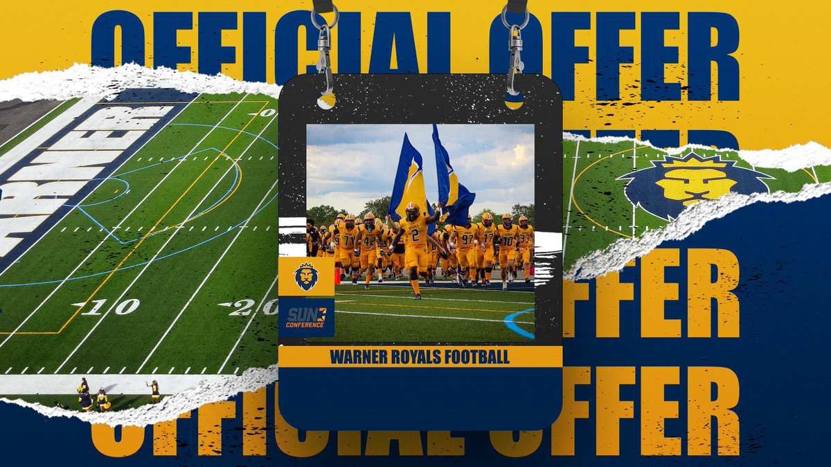 Thanks to <a href="/CoachD_Riewold/">Damian Riewold</a> I’m blessed to receive an offer from <a href="/WarnerUFootball/">Warner Football</a> <a href="/GMC_Football/">GMC Football</a> <a href="/Coach_AntRod/">Antonio Rodriguez</a> <a href="/rmchester00/">Rob Manchester</a>