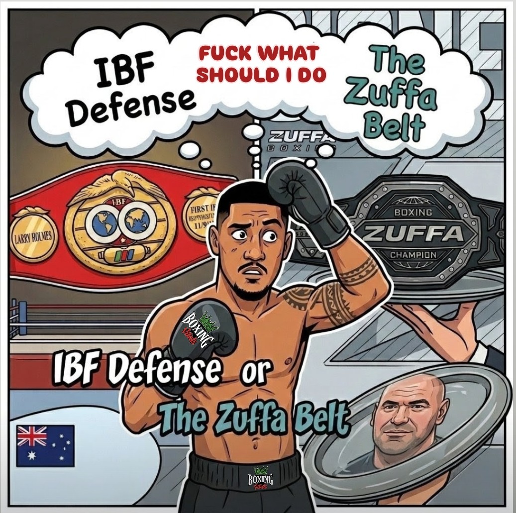 BoxingVitals's tweet image. #jaiopetaia is getting pressured by the #ibf to either defend his title on Sunday or be stripped. Dana and #zuffaboxing are serving Opetaia their belt on a sliver platter. #boxing #boxeo #opetaiaglanton #boxingvitals #art