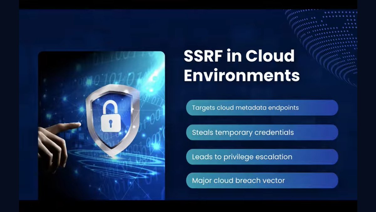 Bunmi_xoxo's tweet photo. DAY 48/100: Server-side Request Forgery (SSRF): When servers are tricked into attacking themselves
@VictorAkinode @VAInitiatives
#100DaysCybersecurityChallenge #100DaysWithVictorAkinode #100DaysWithVA #100DaysWithVAI #100DaysCybersecuritywithVA #100DaysWithVictorAkinodeInitiative https://t.co/IPOAh8eLUn