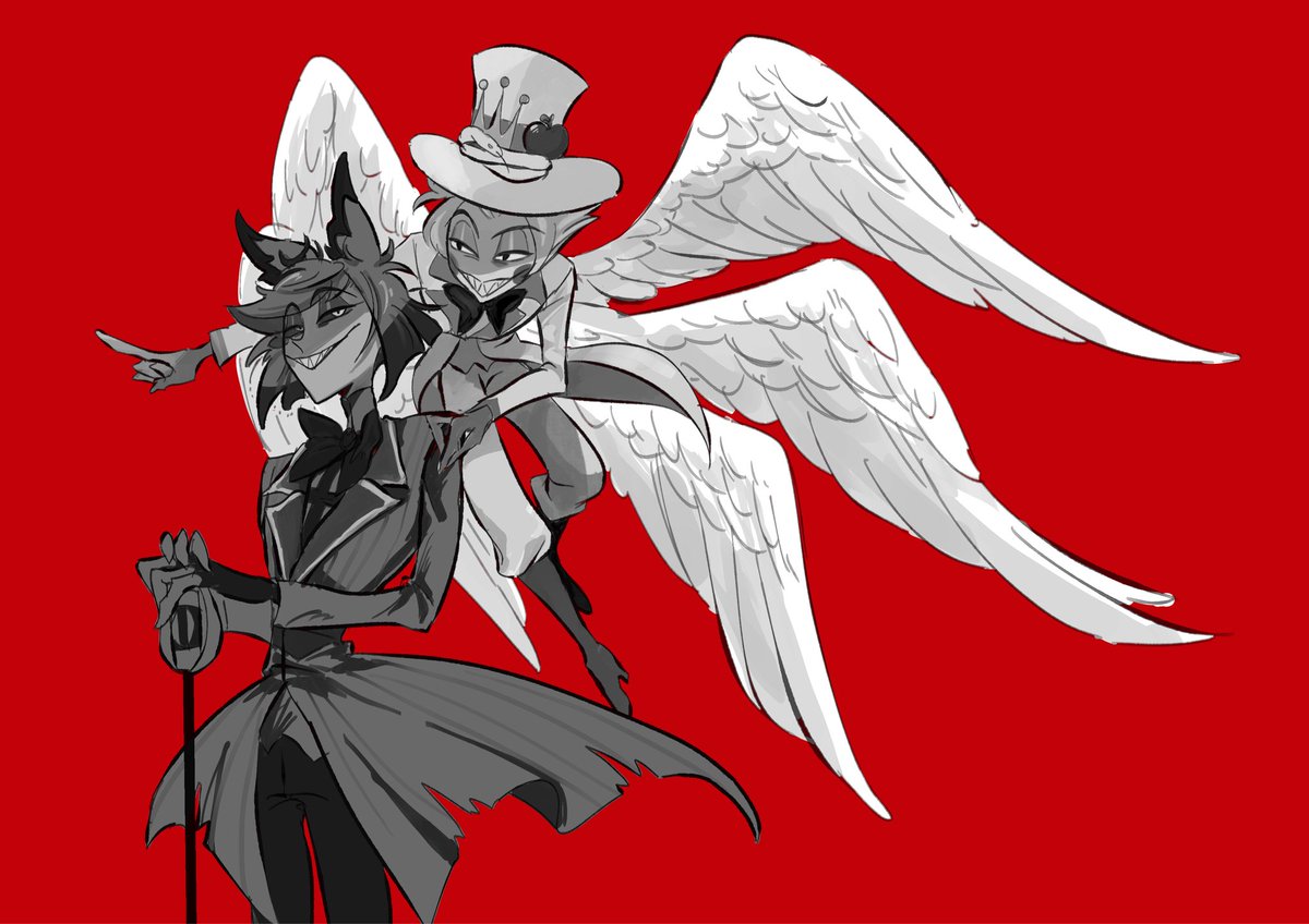 hanpanee_memi's tweet photo. #HazbinHotelAlastor #HazbinHotelLucifer https://t.co/iKdxugaWKh