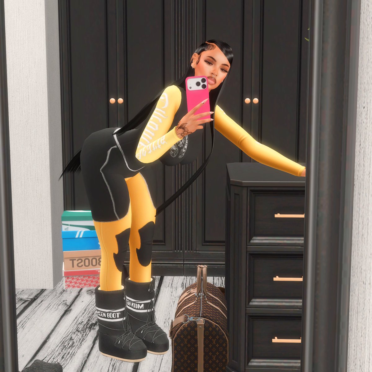 🖤💛#ShowUsYourSims #Sims4