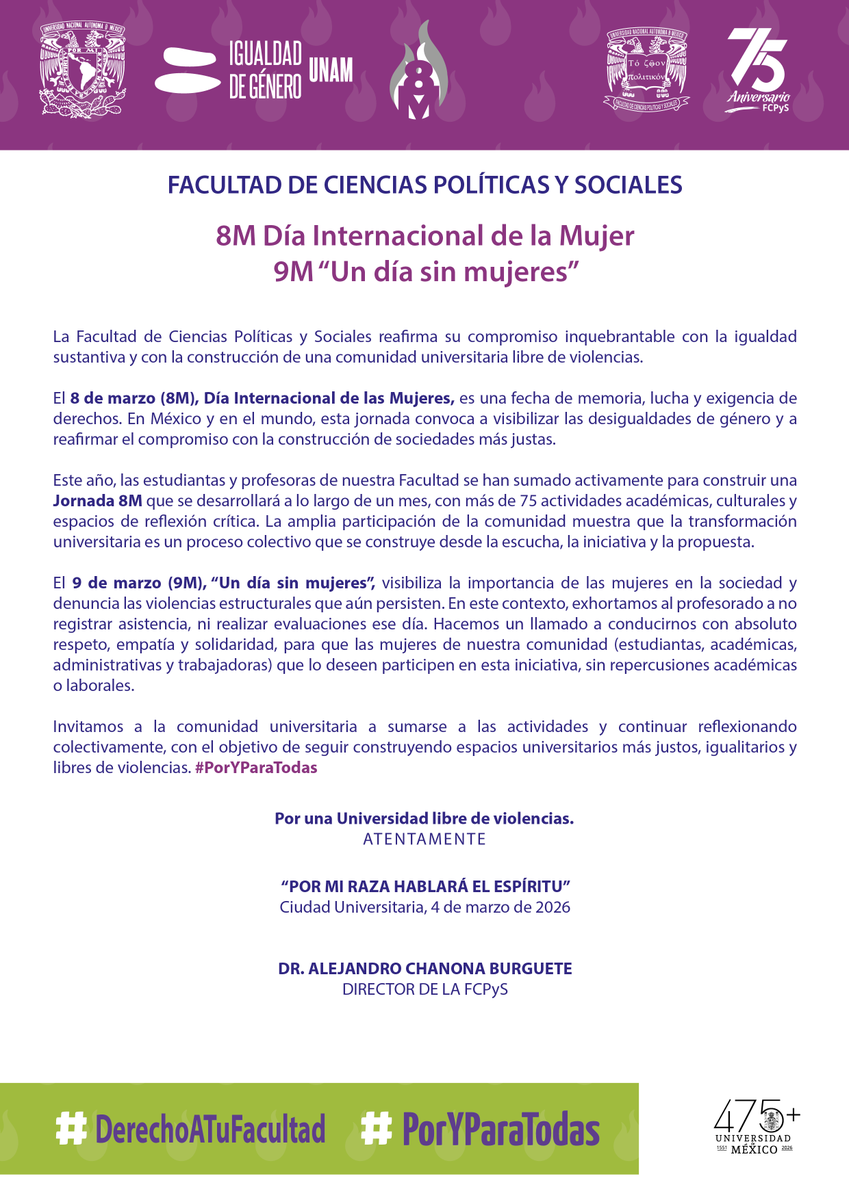 FCPyS-UNAM tweet media