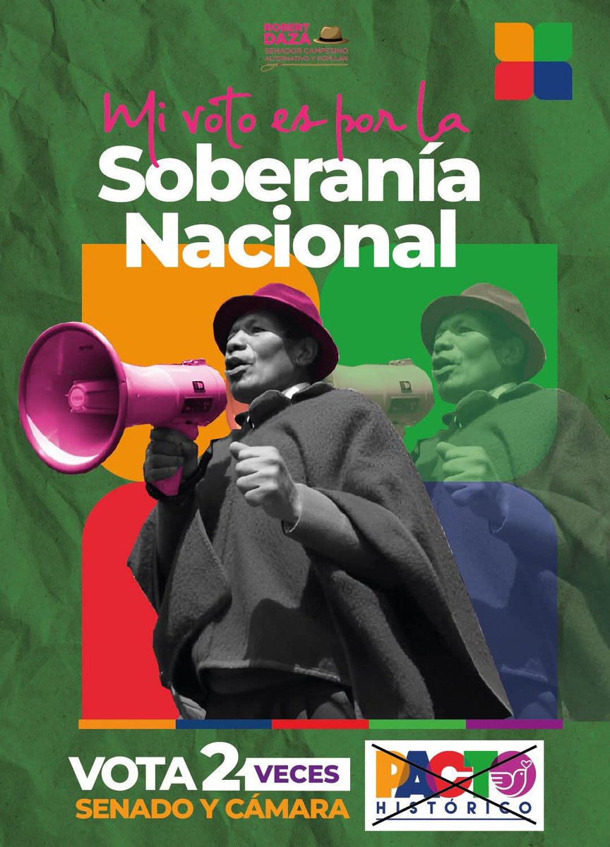 ✊ Este 8 de marzo #Vota2VecesPacto por la Soberanía Nacional.

📢 Por la defensa de la Soberanía de los pueblos, desde nuestra autodeterminación y la construcción del poder popular que nos permita un proyecto alternativo, un modelo para la vida digna.

 #VamosPorMás