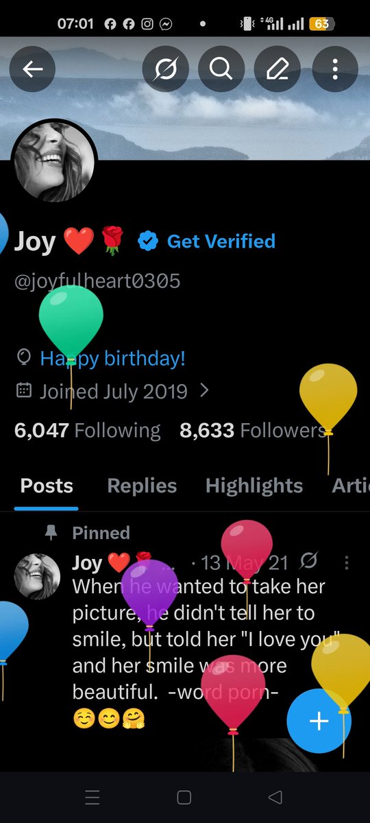 joyfulheart0305's tweet photo. Another year, more possibilities and more blessings. Thank you, Lord for this life, for family and for friends. ๐๐๐๐ฅฐ
#grateful
#moreblessings
#family
#friends
#joyfulheart โค๏ธ๐น https://t.co/WenKdX7d65