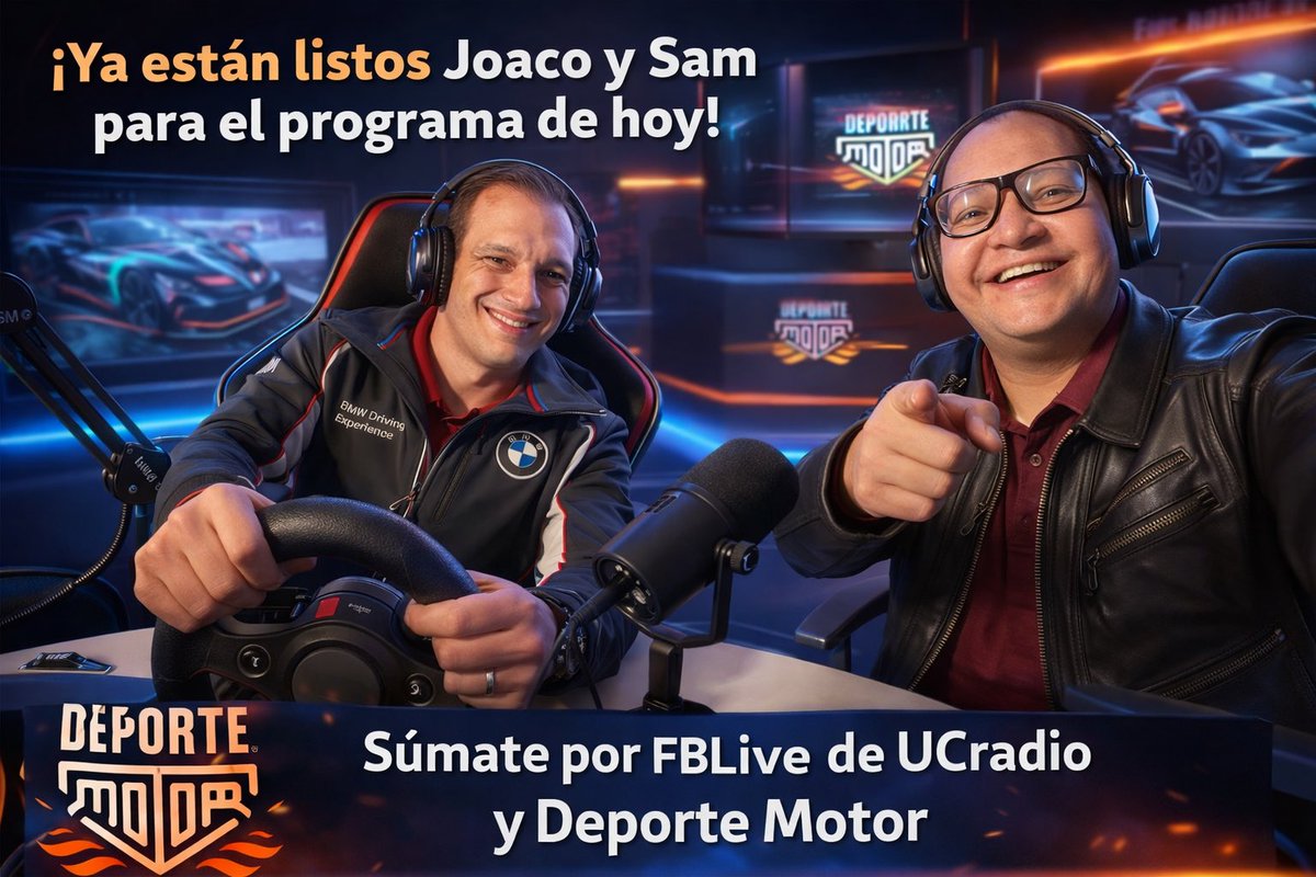 Ya estamos listo con el programa de hoy en UC radio
Hablemos de "Los Viajes de Joaco", la colaboración de Jordi Alvarez, F1 y el post de IndyCar y la Indy NXT, asi como el previo al GP de Australia.
facebook.com/share/v/18MJvz…