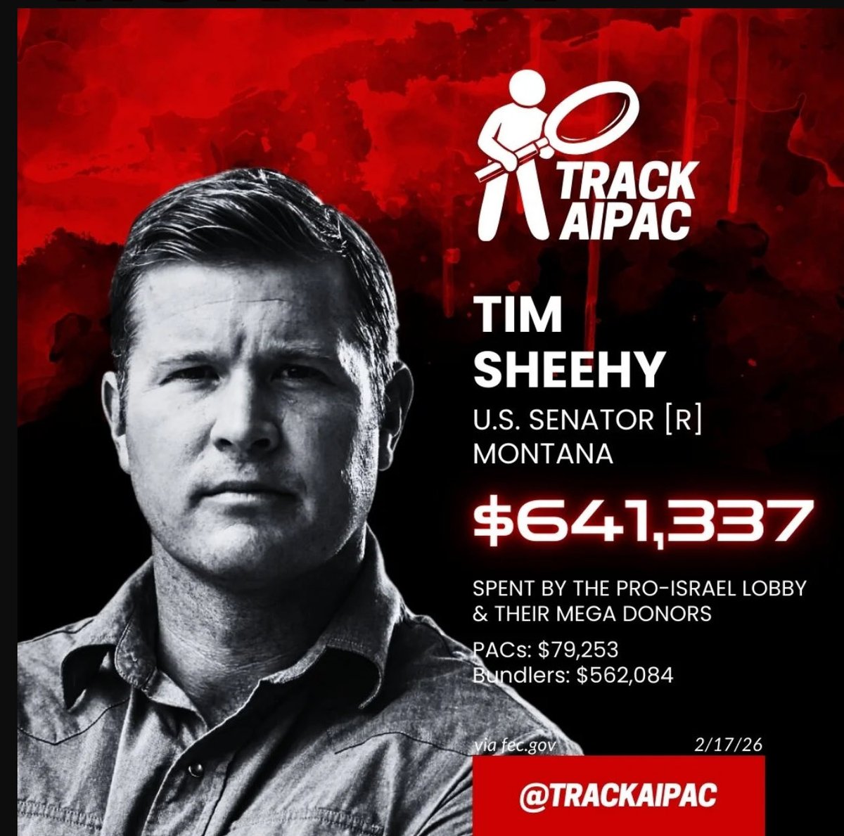 Direwolf1776_'s tweet photo. @TimSheehyMT How much money do you get from AIPAC to sellout your own country? https://t.co/Xwp701N5ai