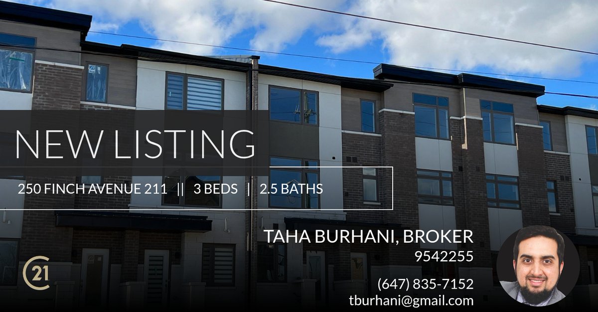 tburhani's tweet photo. 📍 New Listing 📍 Take a look at this fantastic new property that just hit the market located at 250 Finch Avenue 211 in Pickering. Reach out here or at (647) 835-7152 for more information

Message or Call
647-835-7152
Taha Burha... https://t.co/uP6ZEZhT4s https://t.co/IEB2f25PAq