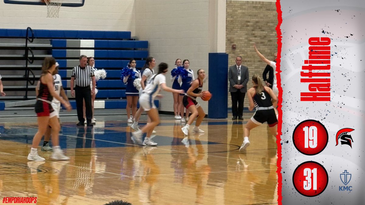 EhighAthletics's tweet image. Lady Spartans hanging around and trail Kapaun at the half. #Substate @KSHSAA