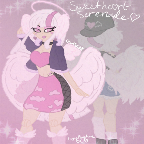 yayyy! here's my poppy playtime oc I made! her name is Sweetheart Serenade. she's a fashion doll inspired by Bratz and other fashion dolls irl. she's part of an AU with lots of lore (still WIP) Pt.1 💖🪽#PoppyPlaytime #PoppyPlaytimefanart #poppyplaytimeoc