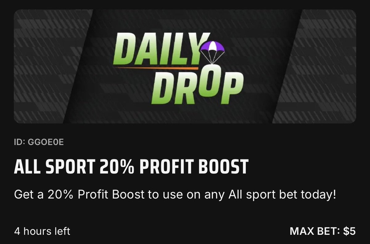 GhostEVplays's tweet photo. 🏀 DraftKings Daily Drop Boost
🏒 +718 (FV +618.25)
+EV: 13.87%
Playing: 0.03 Unit Promo Max
#draftkings #sprots #nba #nhl https://t.co/8a4zMk6sM8