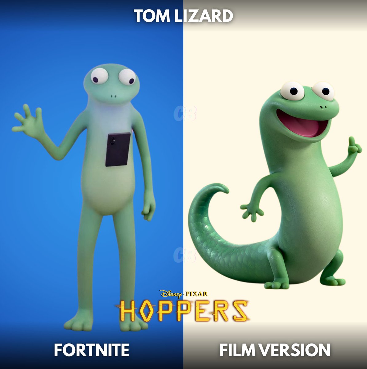 Lizard Forntine Tom Lizard from ‘HOPPERS’ in Fortnite vs film version. Do you like the ...